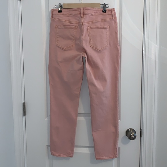 Old Navy Power Slim Straight highrise button fly pink jeans size 10 - Picture 2 of 4